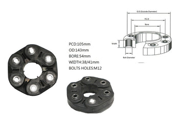 BMW 5 Series 10/2003-10/2016 Front Tail Shaft Coupling 38mm/41mm Width