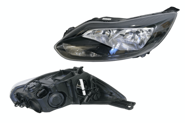 Ford Focus LW 04/2011-11/2014 Headlight Left Hand Side Black