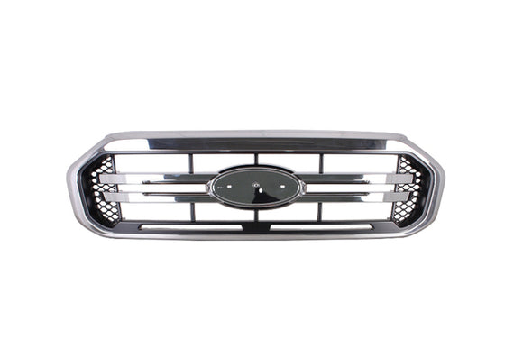 Ford Ranger PX Series 3 XL XLS XLT 07/2018-12/2022 Front Grille Black & Chrome