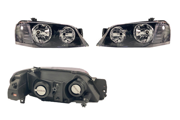 Ford Territory SX SY 05/2004-04/2009 Headlight Set Black