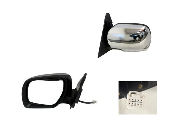 Mitsubishi Pajero NS NT NW NX 11/2006-2021 Door Mirror Left Hand Side With Indicator Folding & Puddle Light