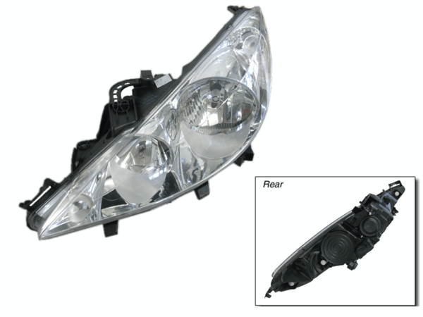 Peugeot 207 A7 02/2007-10/2009 Headlight Left Hand Side Halogen No Fog Light