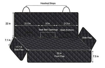 Rear Car Seat Waterproof Protective Cover for Animals and Children - 0