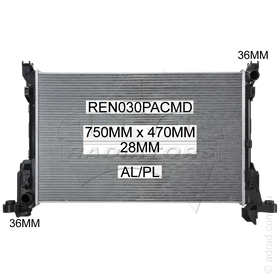 Renault Trafic X82 04/2015-08/2019 Radiator 1.6Litre