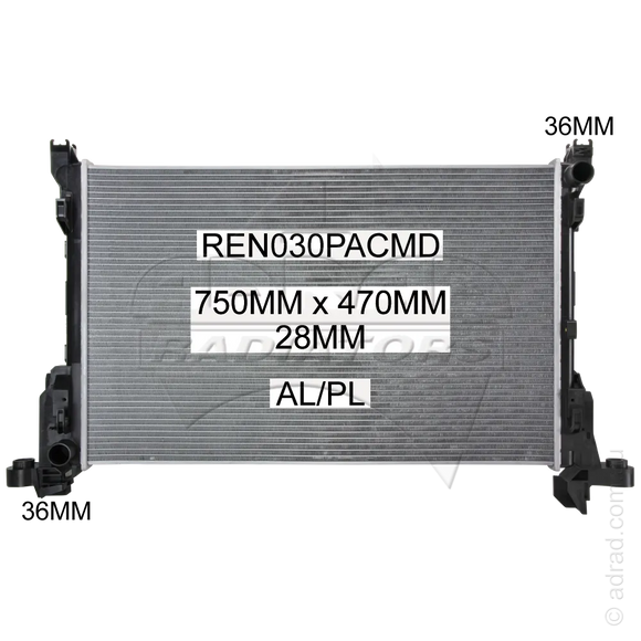 Renault Trafic X82 04/2015-08/2019 Radiator 1.6Litre