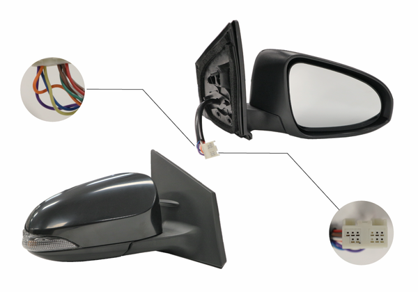 Toyota Corolla ZRE182 ZWE186 01/2013-07/2018 Door Mirror Right Hand Side With LED