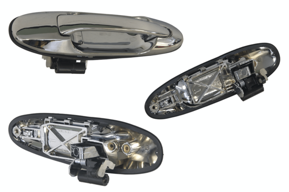 Toyota Landcruiser 100 Series 04/1998-07/2007 Rear Outer Door Handle Left Hand Side Chrome