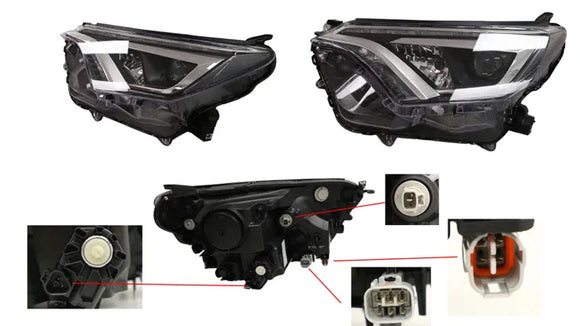 Toyota Rav 4 ALA49, ASA44, ZSA42 12/2015-12/2018 Headlight Left Hand Side