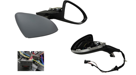 Volkswagen Golf MK7 02/2017-Onwards Door Mirror Right Hand Side 2 x Plugs