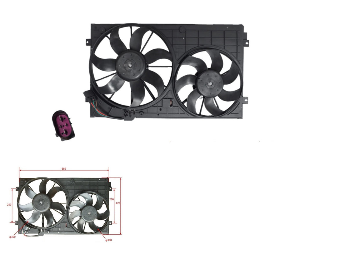 Jeeto Radiator Fan Volkswagen Jetta 1K 02/2006-07/2011 Radiator Fan | All Automotive Parts