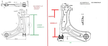 Volkswagen Polo 6R/6C 2010-2017 Lower Control Arm Front Left Hand Side - 0