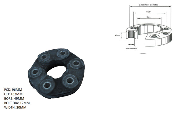 Holden Commodore VT VX VY VZ VE 04/1996-02/2013 Tail Shaft Coupling 30mm