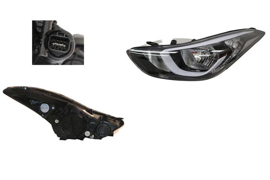 Hyundai Elantra MD 10/2013-11/2015 Headlight Left Hand Side