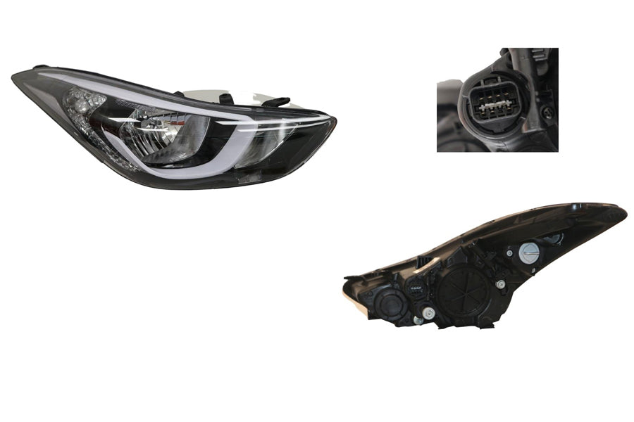 Hyundai Elantra MD 10/2013-11/2015 Headlight Right Hand Side