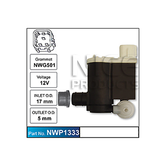 Hyundai Santa Fe CM 11/2009-08/2012 Windscreen Washer Pump