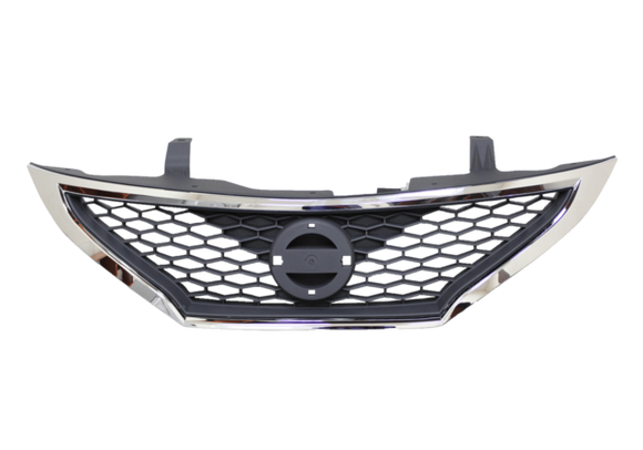 Nissan Pulsar C12 03/2013-04/2016 Front Grille Black & Chrome Hatchback