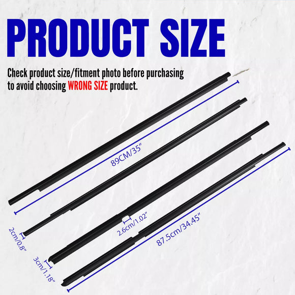 Toyota Yaris Hatchback 2007-2016 Window Weather Strip Set