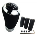 Universal Gear Knob 5 Speed Manual Chrome Black and Leather-3