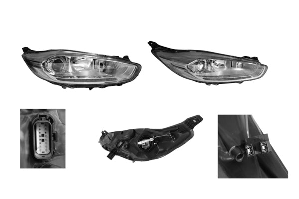 Ford Fiesta WZ 2013-onwards Headlight Halogen Right Hand Side hatch