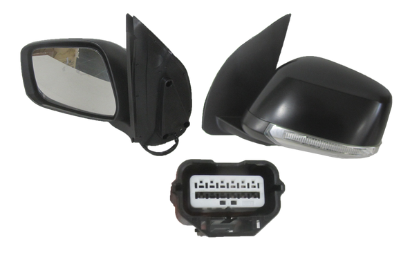 Nissan Navara D40 2005-2015 Door Mirror Left Hand Black - All AutomotiveParts
