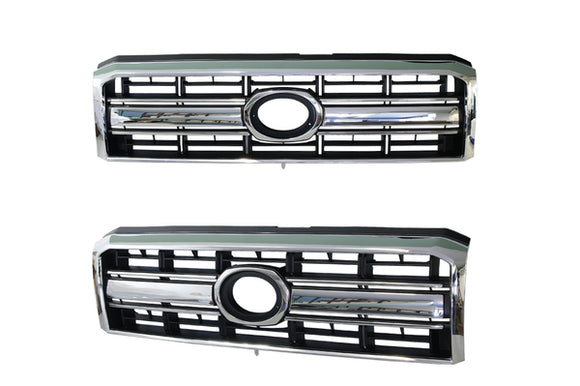 Toyota Landcruiser VDJ70 03/2007-Onwards Front Grille Chrome & Black